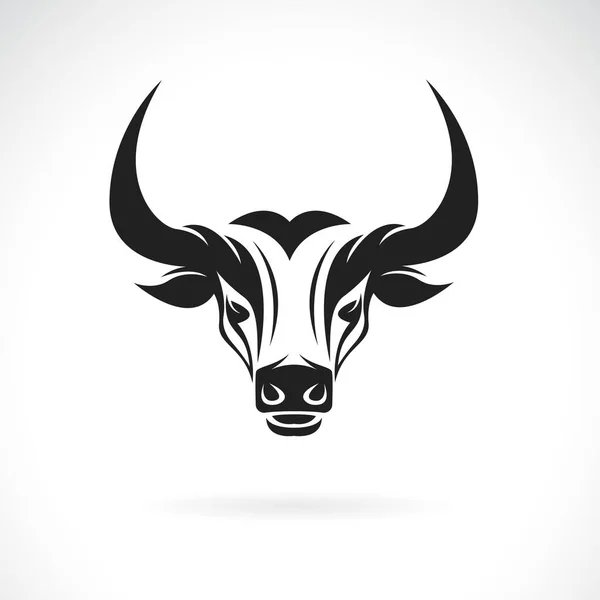 白い背景に牛の頭のデザインのベクトル 野生動物 ベクターイラスト — ストックベクタ