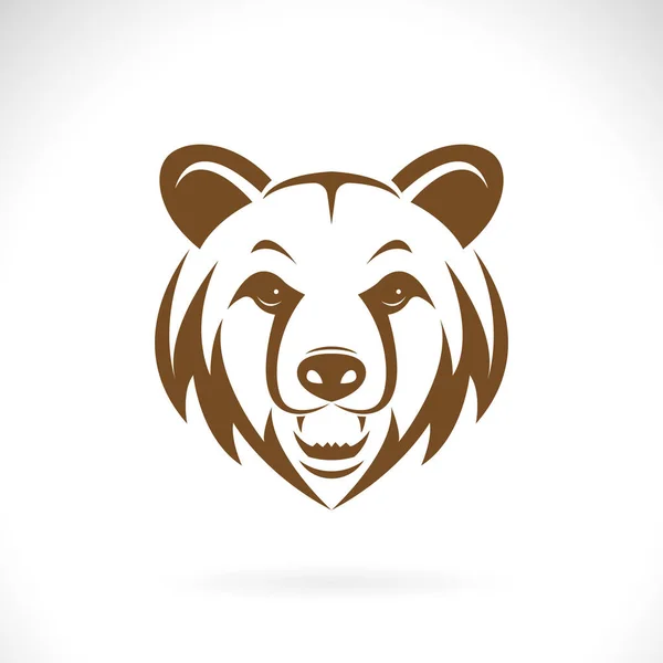 Wektor Konstrukcji Głowy Niedźwiedzia Białym Tle Dzikie Zwierzęta Łatwa Edytowalna — Wektor stockowy