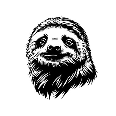 Çarpıcı baş portresi, karmaşık kürk ayrıntıları ve sanatsal çizgiler içeren, modern doğa temalı tasarım için mükemmel, kolay düzenlenebilir katman, vahşi yaşam hayvanları..