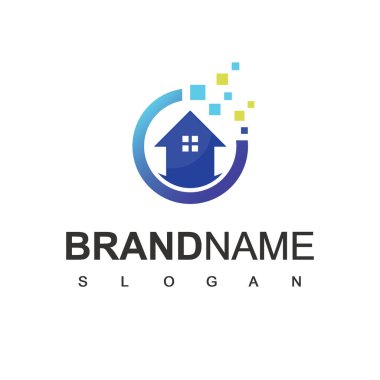Akıllı Ev Logosu Tasarım Şablonu