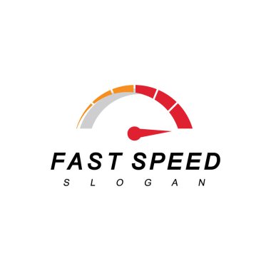 Speedometer logo, Fast Speed Concept, fast icon design vector