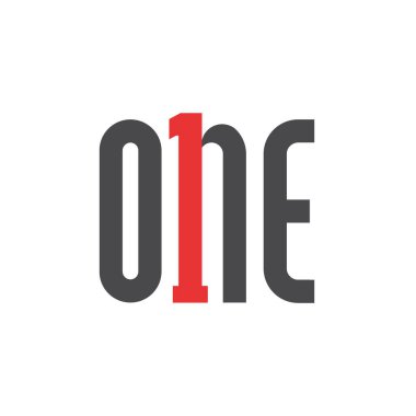 Bir Numaralı Harf Logo Tasarımı Şablonu