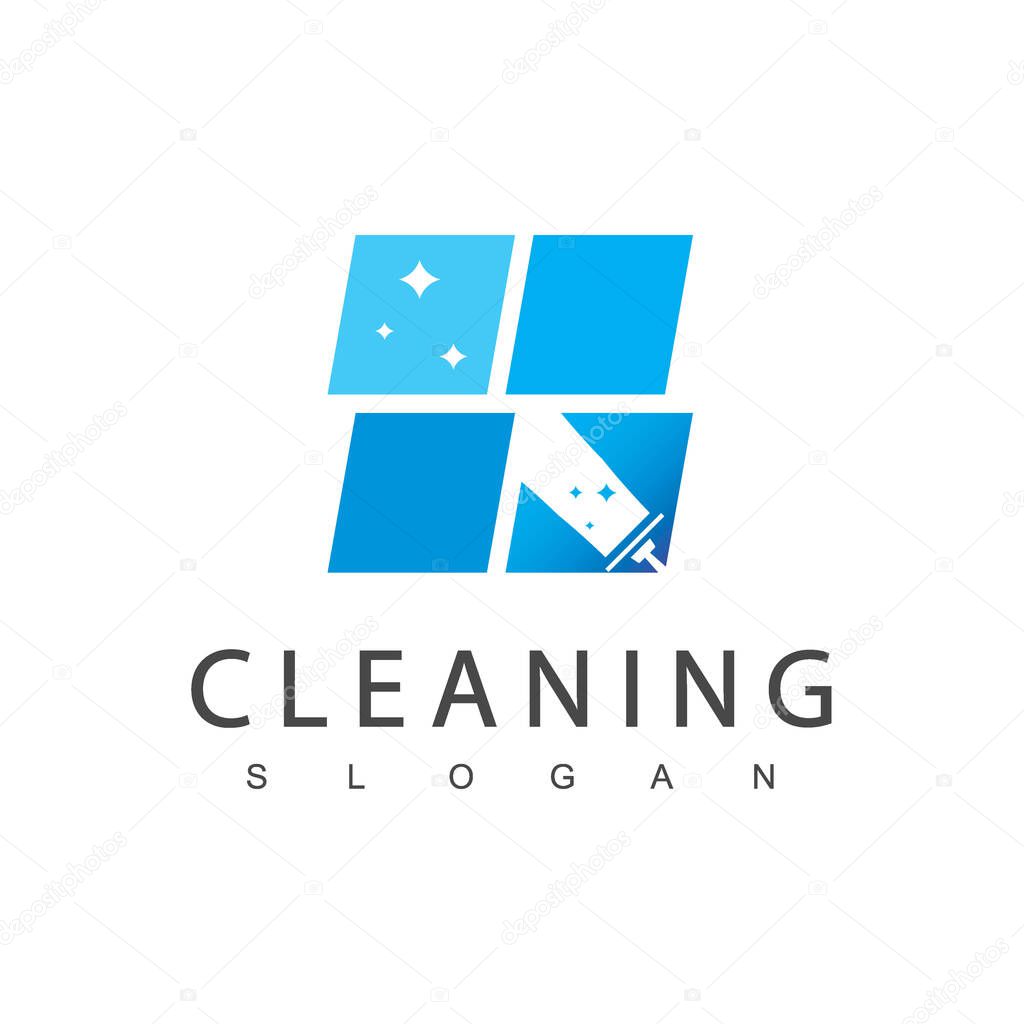 Cleaning Service Logo Design Template