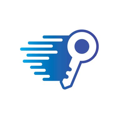 Anahtar Logosu Şablonu Hızlı ve Güvenli Sembol