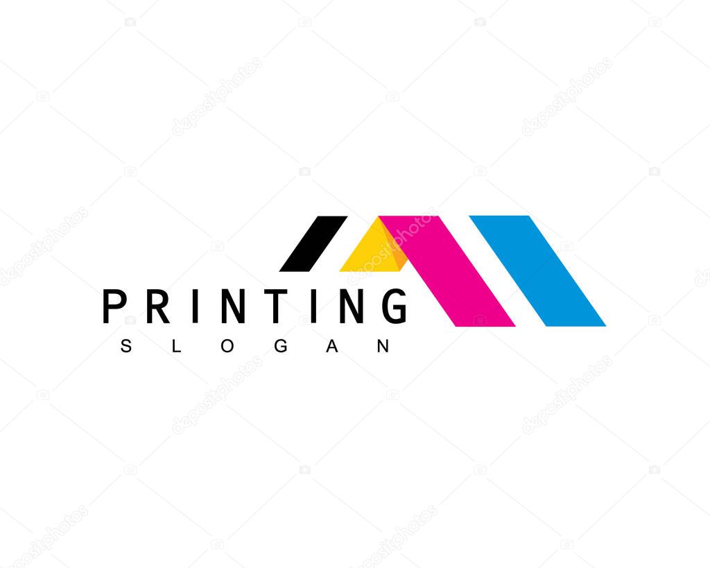 Print House Logo Template Using Colorful House Icon