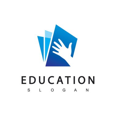 El Silueti Açık Kitap Sembolü, Eğitim Simgesi Okunuyor