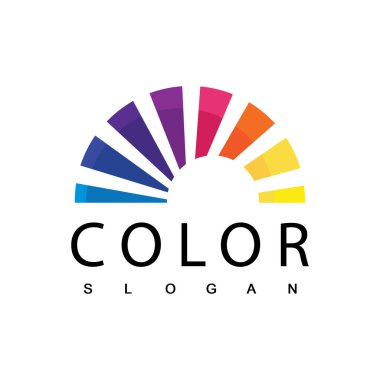 Soyut Renkli Logo Şablon Tasarım Vektörü