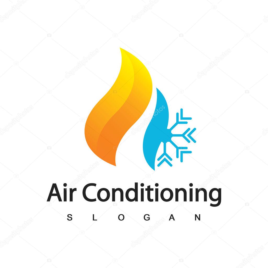 Air Conditioning Logo, HVAC Logo Concept