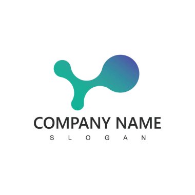 Molekül ve Nano Teknoloji logosu, yenilik teknolojisi, Tıp, Bilim, Laboratuvar, Kozmetik