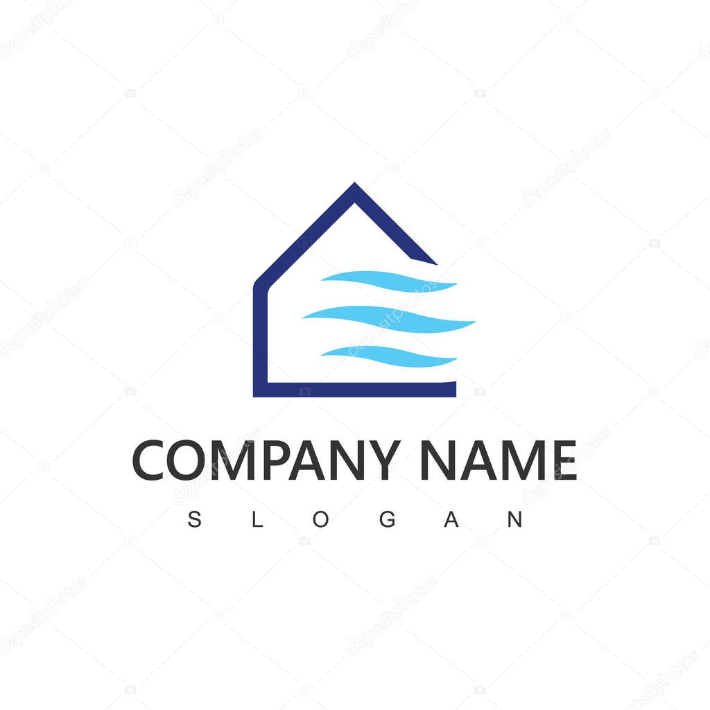 Air Conditioning Logo, HVAC Logo Concept