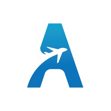 Mektup A, Seyahat acentesi iş logosu. ulaşım, lojistik dağıtım logosu tasarımı