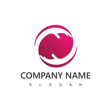 Kalp ve El logosu, Sağlık Hizmetleri logosu, Yardım Logosu Tasarımı