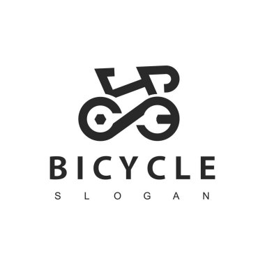 Bisiklet Logosu, bisiklet dükkanı ve kulüp için bisiklet ikonu