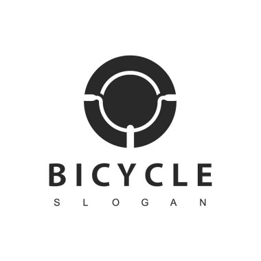 Bisiklet Logosu, bisiklet dükkanı ve kulüp için bisiklet ikonu