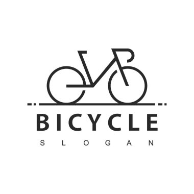 Bisiklet Logosu, bisiklet dükkanı ve kulüp için bisiklet ikonu