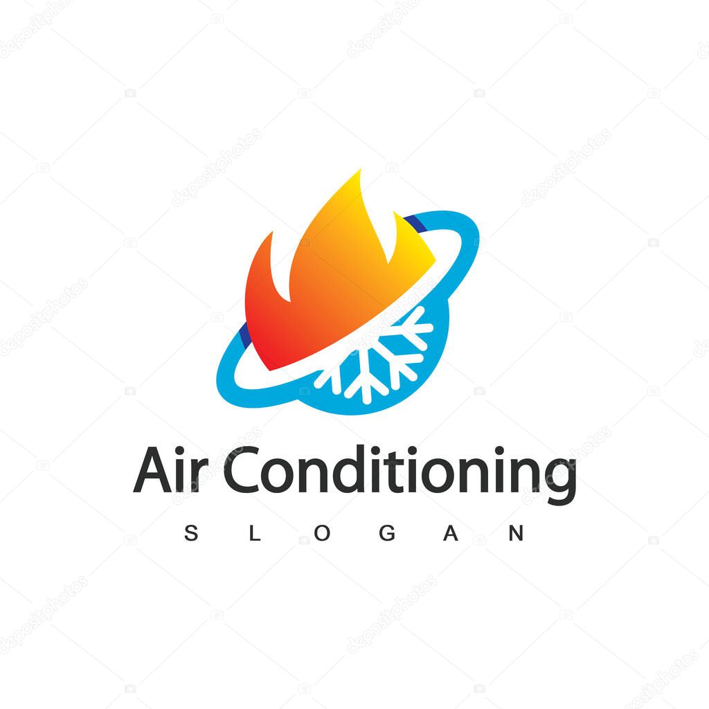 Air Conditioning Logo, HVAC Logo Concept
