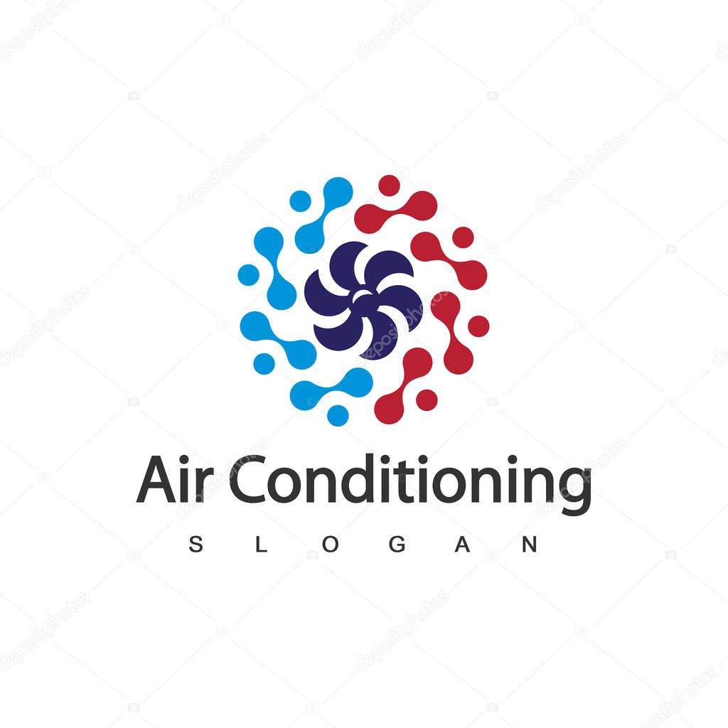 Air Conditioning Logo, HVAC Logo Concept