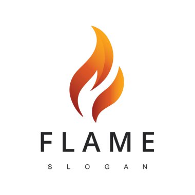 Fire Flame for Burn Gas Petrol Şirketi veya Barbekü Mangal Logosu Tasarımı