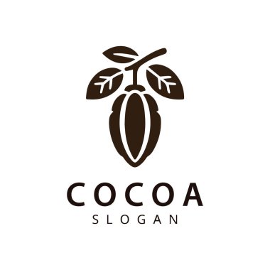 Çikolata ürünü için kakao logosu tasarımı şablonu