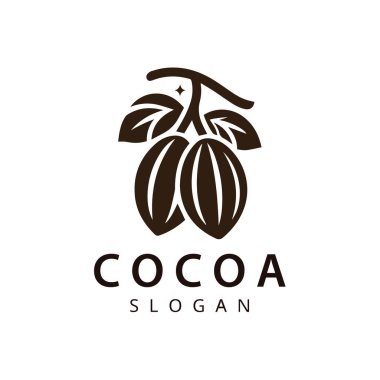 Çikolata ürünü için kakao logosu tasarımı şablonu
