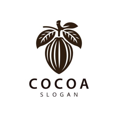 Çikolata ürünü için kakao logosu tasarımı şablonu