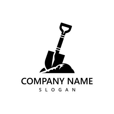 Logo tasarımı şablon çizimi kazılıyor, Madencilik simgesi