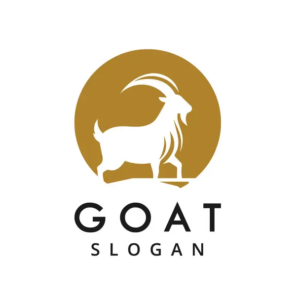 stock vector Goat Logo Design Template, Premium Goat Farm Company Symbol