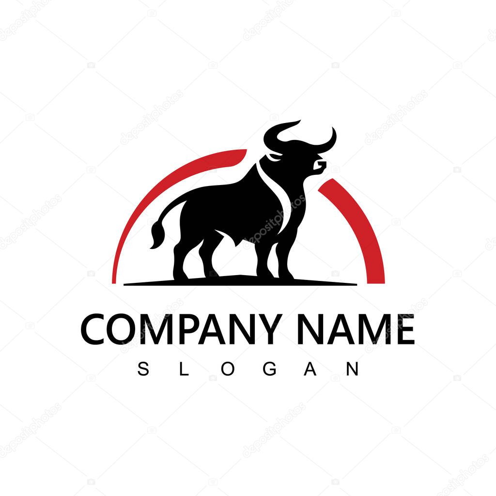 Bull logo. Brave and Powerfull Symbol