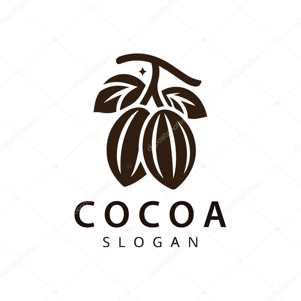 Cocoa logo icon design template for chocolate product