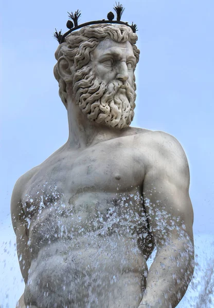 Άγαλμα Του Ποσειδώνα Στη Φλωρεντία — Φωτογραφία Αρχείου
