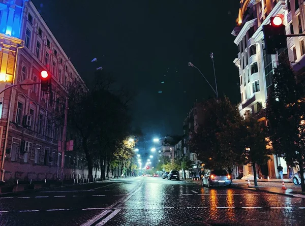 Ночной Городской Пейзаж — стоковое фото
