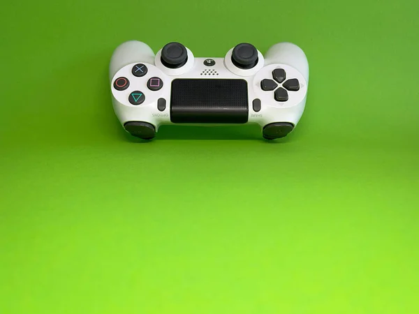 White Ps4 Controller Color Background — Stock Photo, Image