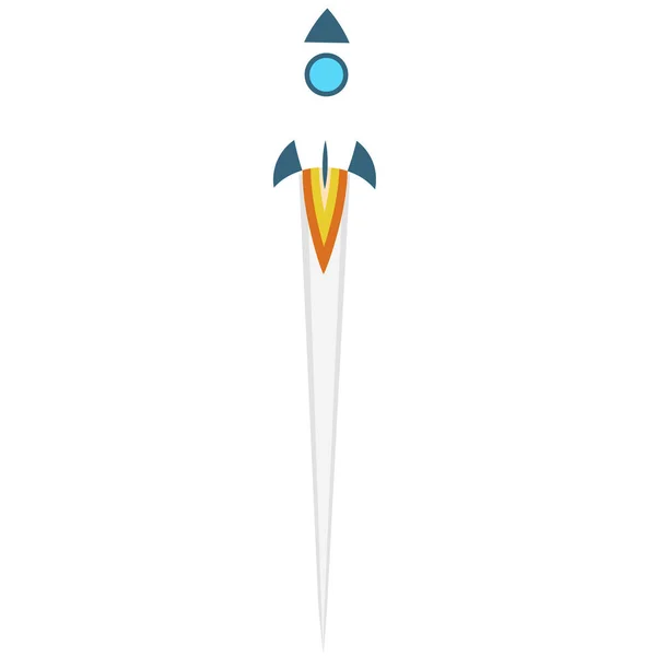 Rocket Launch Ship Start Object Isolated — Stock Vector