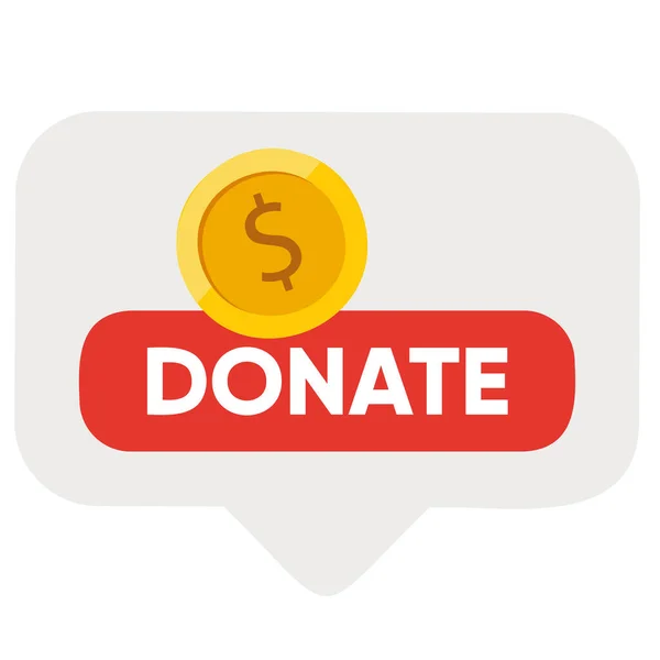 Mig Pratstund Donationsknappen Internationella Välgörenhetsdagen — Stock vektor
