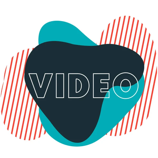 Видео Логотип Современный Дизайн Видеоэмблема — стоковый вектор