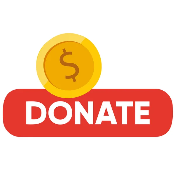 Concepto Donación Donación Recepción Dinero — Vector de stock