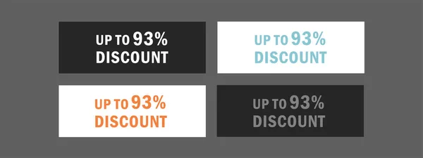 Percentage Discount Offer Price Sign Special Offer Labels Set — Stock Vector
