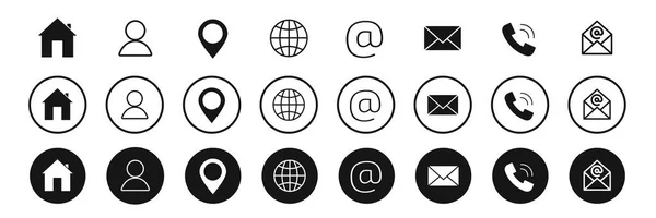 Website Setzte Symbole Web Icon Gesetzt Symbole Der Sozialen Medien — Stockvektor