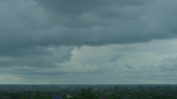 Tempo Ventoso Chuvoso Nuvens Azuis Movem Céu — Vídeo de Stock