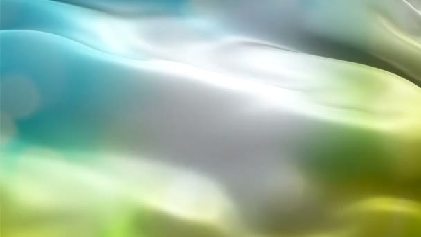 Шовковий Прапор Анімація Весняного Кольору Фонове Відео Махає Вітрі Реалістичний — стокове відео