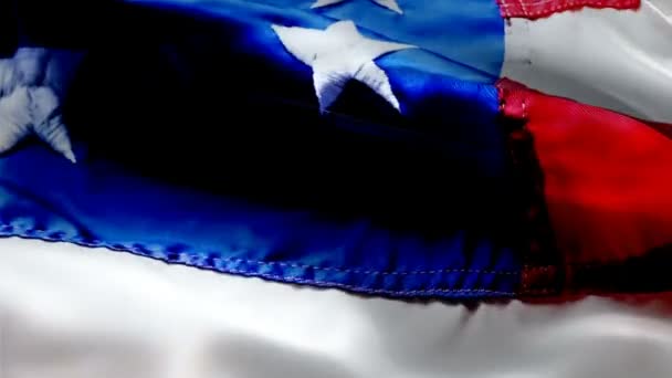 Maak Een Statement Met Een Enorme Amerikaanse Vlag Een Sturdy — Stockvideo