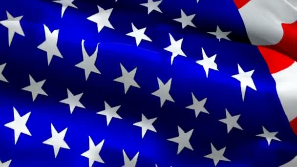 American Flag House Symbol Home Patriotism Inglés Mejore Exhibición Con — Vídeo de stock