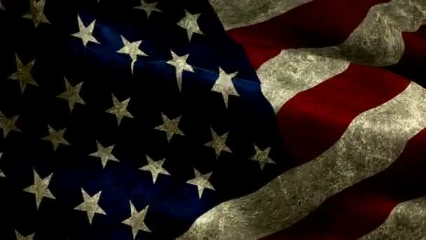 Stars United States Flag Striking Symbol National Identity Dalam Bahasa — Stok Video