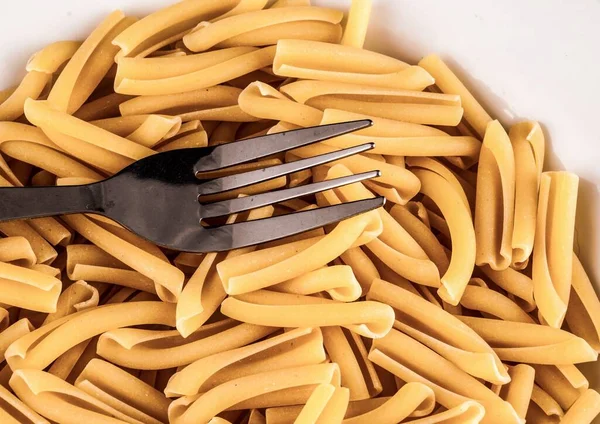 意大利经典食品 意大利面和叉子 — 图库照片