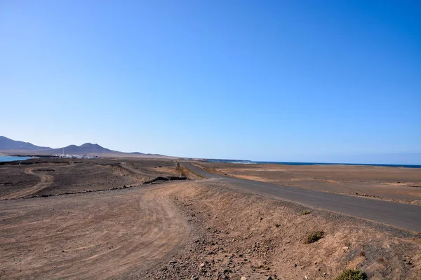 Foto Bild Einer Landschaft Wüste Dirt Road — Stockfoto