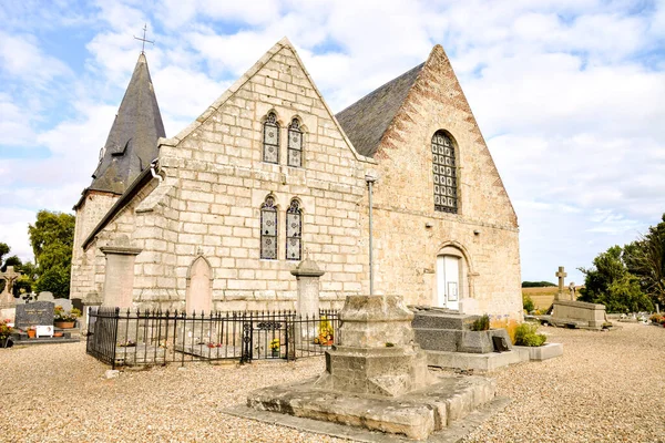 Foto Von Einer Mittelalterlichen Steinkirche Frankreich — Stockfoto