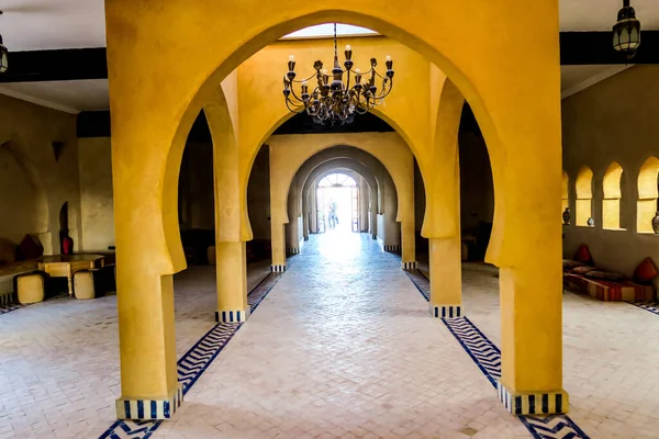Interior Palácio Marrocos África Árabe Palácio Achitecture — Fotografia de Stock