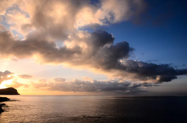 stock image Cloudscape, Colored Clouds at Sunset near the Ocean