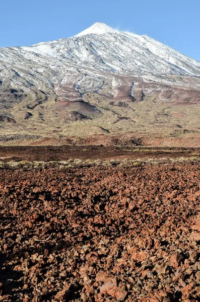 Desert Landscape Volcan Teide National Park Tenerife Kanári Sziget Spanyolország — Stock Fotó