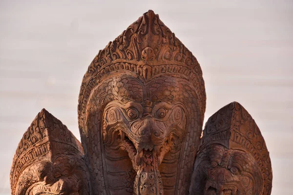 Alte Orientalische Buddhistische Statue Schnitzereien Thailändische Kunst — Stockfoto